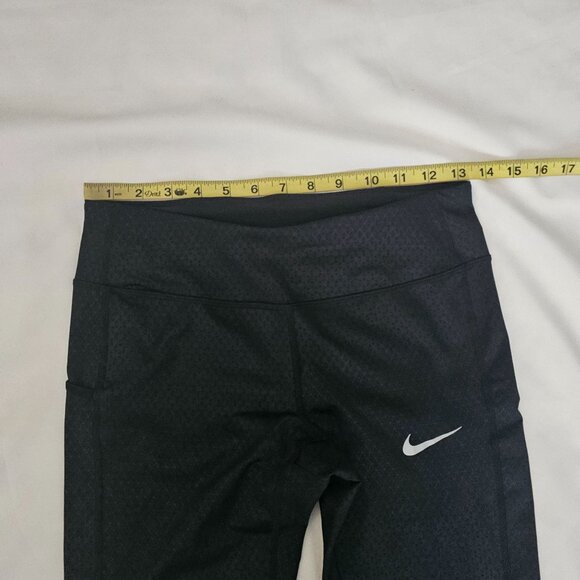 NIKE Dri-Fit Women's Activewear Black Pattern Yoga Leggings Size Small - Picture 8 of 14